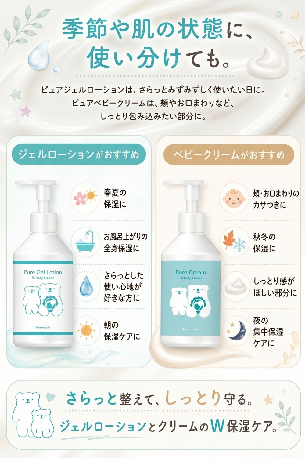 ベビークリーム 保湿 敏感肌 肌荒れ 乾燥 大容量 300g 無添加 無香料 低刺激 セラミド配合 ピュアマテリエ 日本製