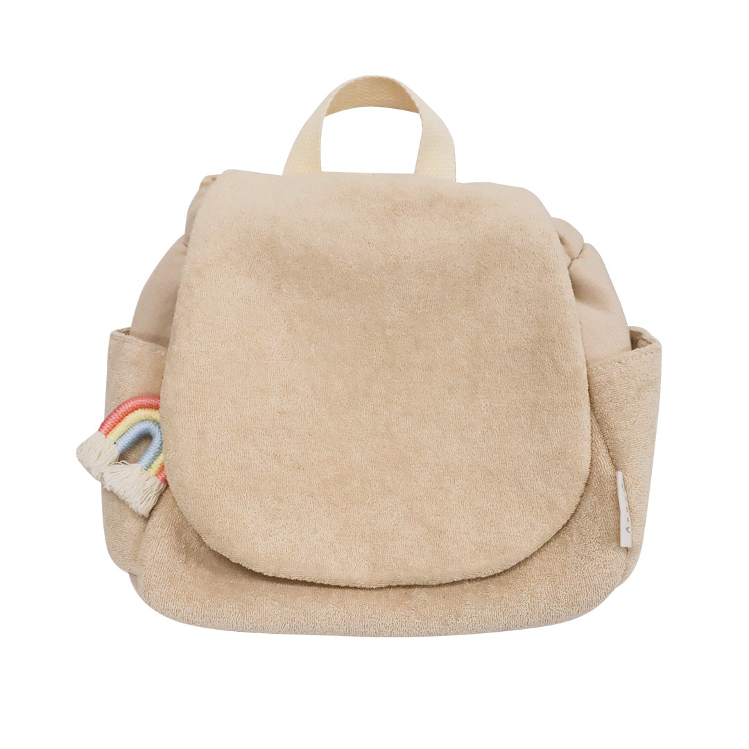 ベビーリュック (パイル生地)　コロンとした形がかわいらしいベビーリュック