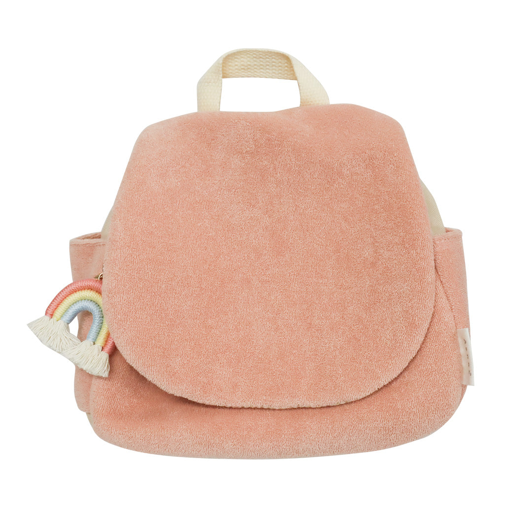 ベビーリュック (パイル生地)　コロンとした形がかわいらしいベビーリュック