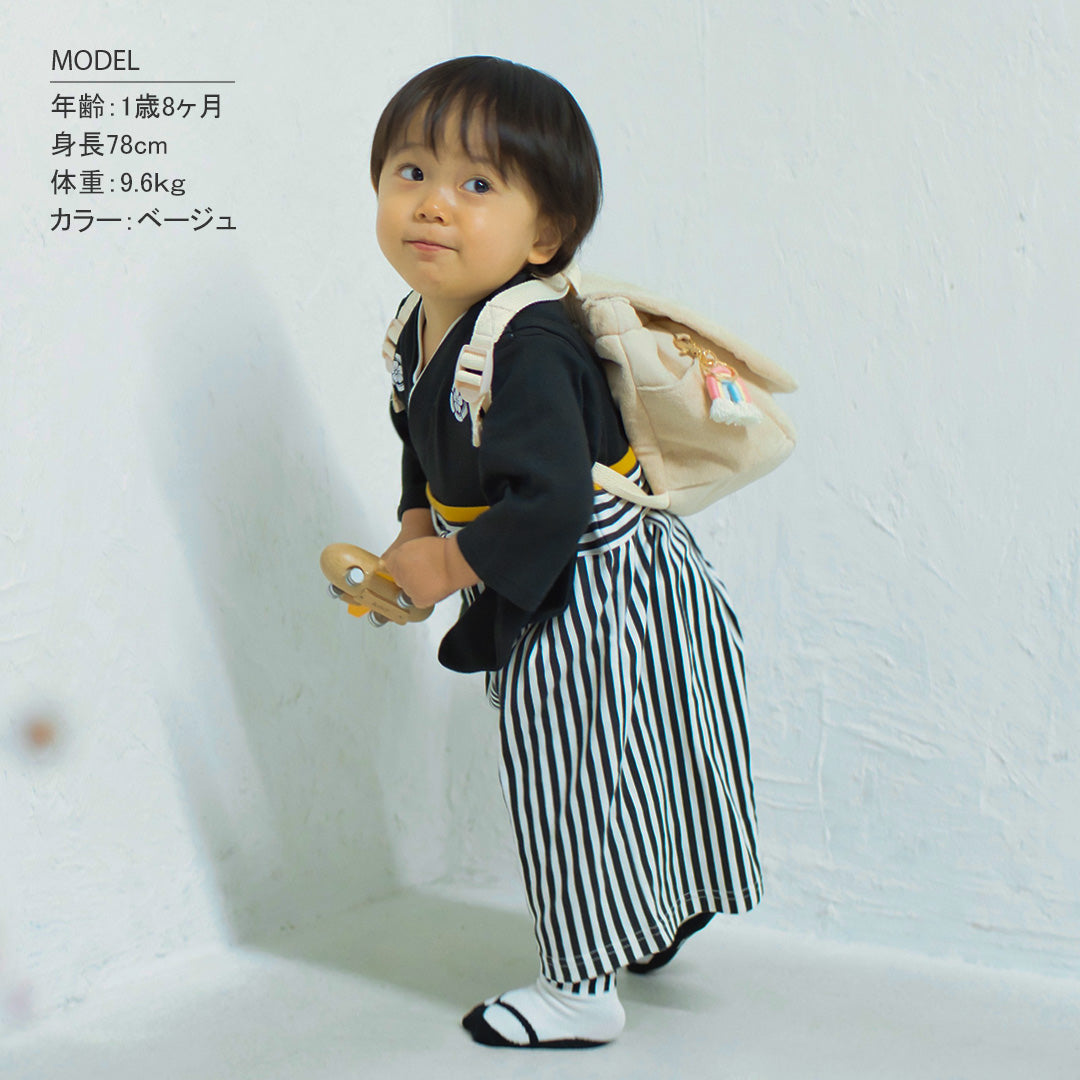 ベビーリュック (パイル生地)　コロンとした形がかわいらしいベビーリュック